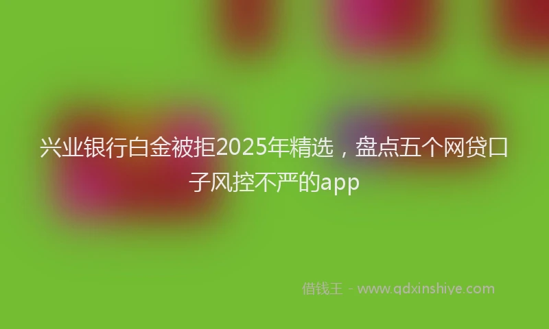 兴业银行白金被拒2025年精选，盘点五个网贷口子风控不严的app