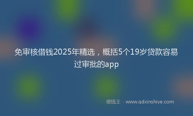 免审核借钱2025年精选，概括5个19岁贷款容易过审批的app