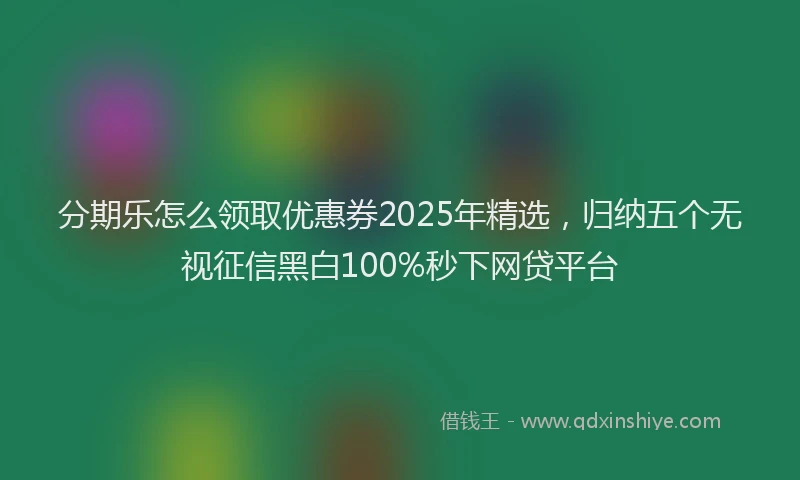 分期乐怎么领取优惠券2025年精选，归纳五个无视征信黑白100%秒下网贷平台