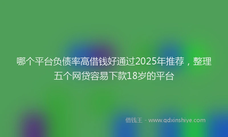 哪个平台负债率高借钱好通过2025年推荐，整理五个网贷容易下款18岁的平台