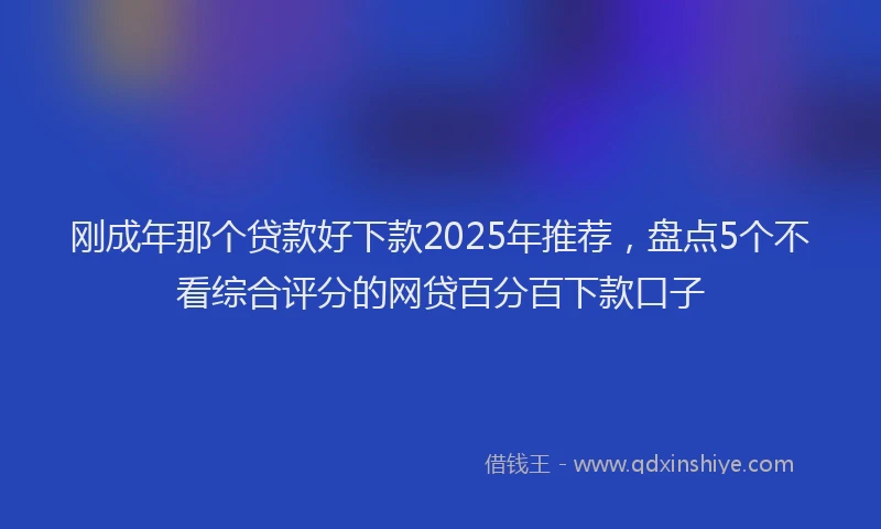 刚成年那个贷款好下款2025年推荐，盘点5个不看综合评分的网贷百分百下款口子