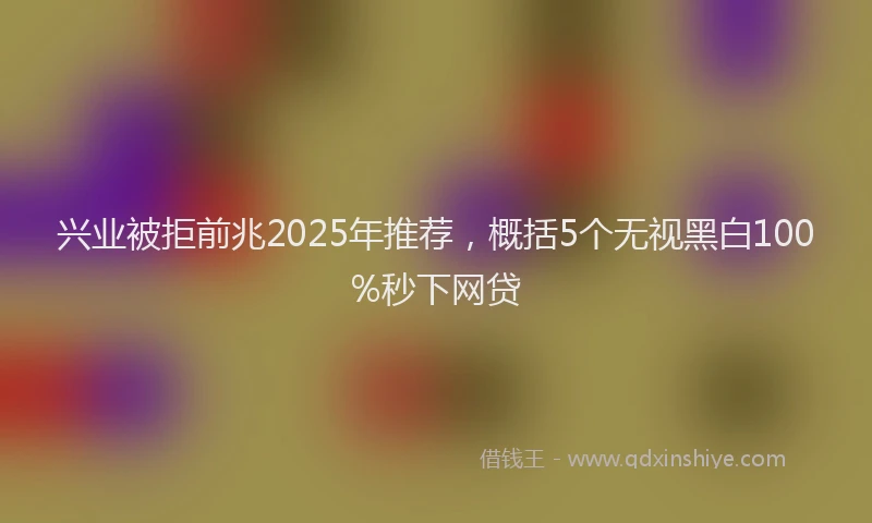 兴业被拒前兆2025年推荐，概括5个无视黑白100%秒下网贷