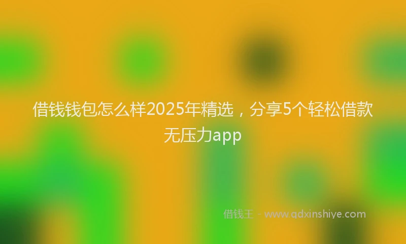 借钱钱包怎么样2025年精选，分享5个轻松借款无压力app