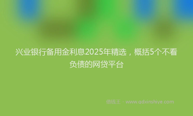 兴业银行备用金利息2025年精选，概括5个不看负债的网贷平台