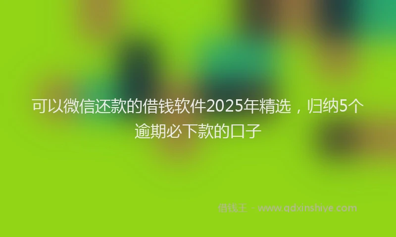 可以微信还款的借钱软件2025年精选，归纳5个逾期必下款的口子