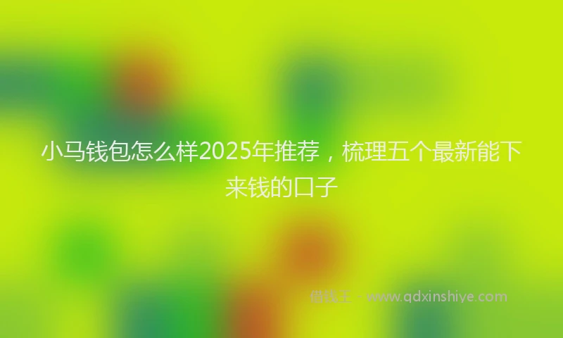 小马钱包怎么样2025年推荐，梳理五个最新能下来钱的口子