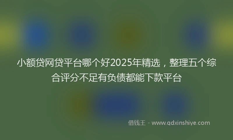 小额贷网贷平台哪个好2025年精选，整理五个综合评分不足有负债都能下款平台
