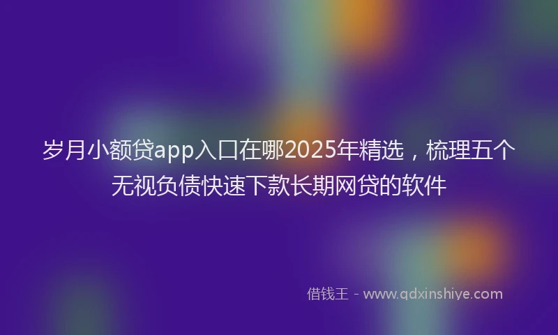 岁月小额贷app入口在哪2025年精选，梳理五个无视负债快速下款长期网贷的软件