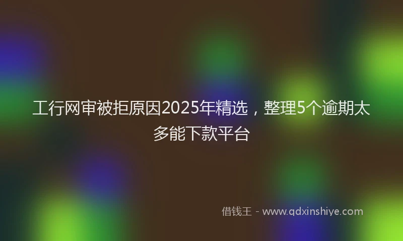 工行网审被拒原因2025年精选，整理5个逾期太多能下款平台