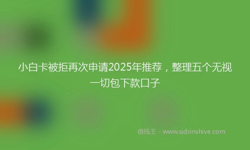 小白卡被拒再次申请2025年推荐，整理五个无视一切包下款口子