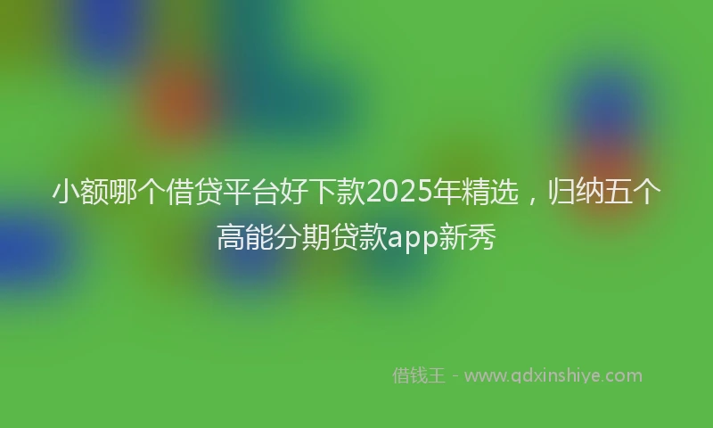 小额哪个借贷平台好下款2025年精选，归纳五个高能分期贷款app新秀