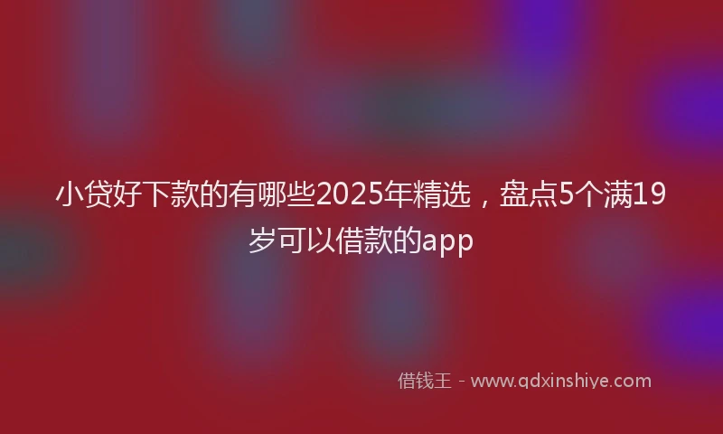 小贷好下款的有哪些2025年精选，盘点5个满19岁可以借款的app