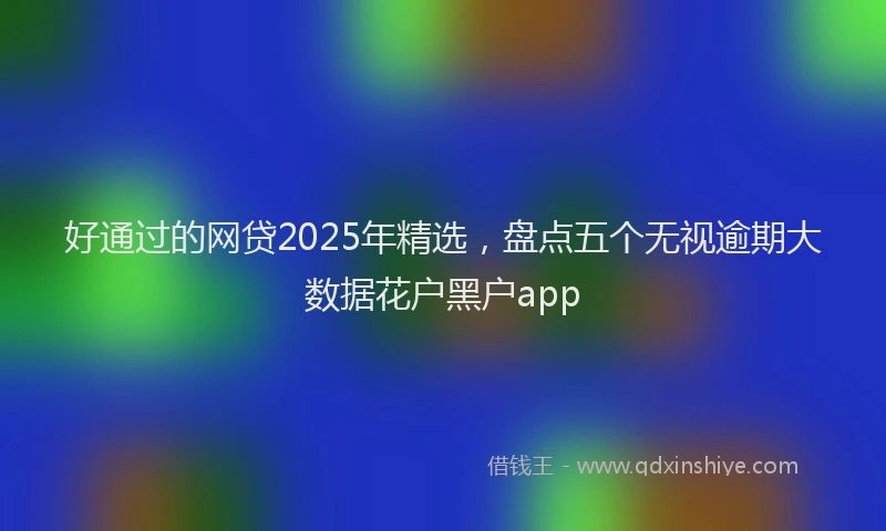 好通过的网贷2025年精选，盘点五个无视逾期大数据花户黑户app