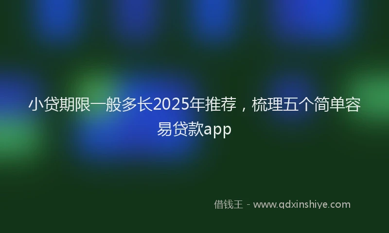 小贷期限一般多长2025年推荐，梳理五个简单容易贷款app