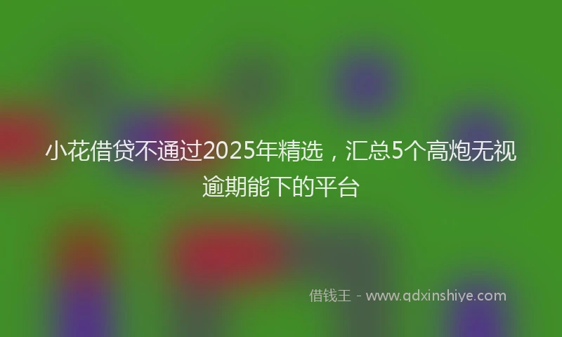 小花借贷不通过2025年精选，汇总5个高炮无视逾期能下的平台