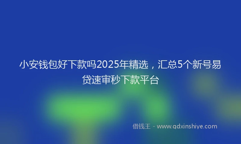 小安钱包好下款吗2025年精选，汇总5个新号易贷速审秒下款平台