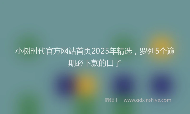 小树时代官方网站首页2025年精选，罗列5个逾期必下款的口子