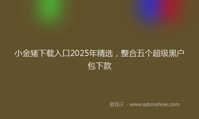 小金猪下载入口2025年精选，整合五个超级黑户包下款