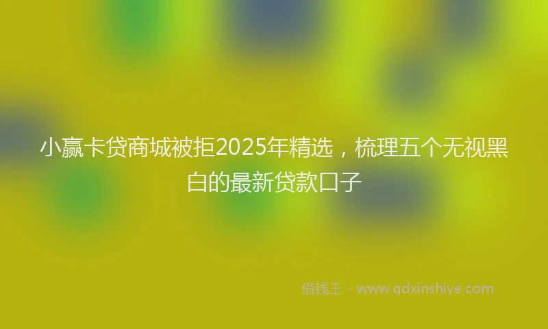 小赢卡贷商城被拒2025年精选，梳理五个无视黑白的最新贷款口子