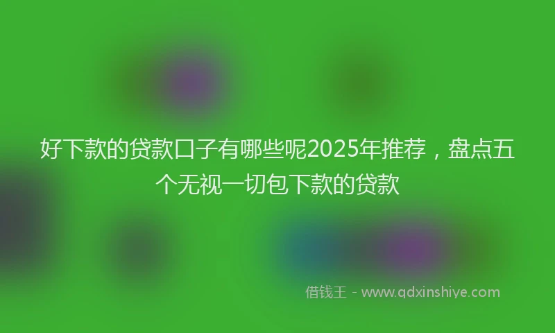 好下款的贷款口子有哪些呢2025年推荐，盘点五个无视一切包下款的贷款