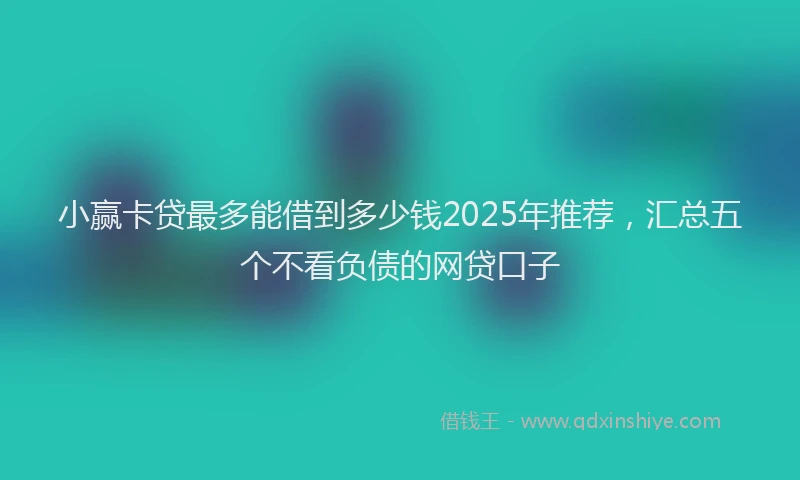小赢卡贷最多能借到多少钱2025年推荐，汇总五个不看负债的网贷口子