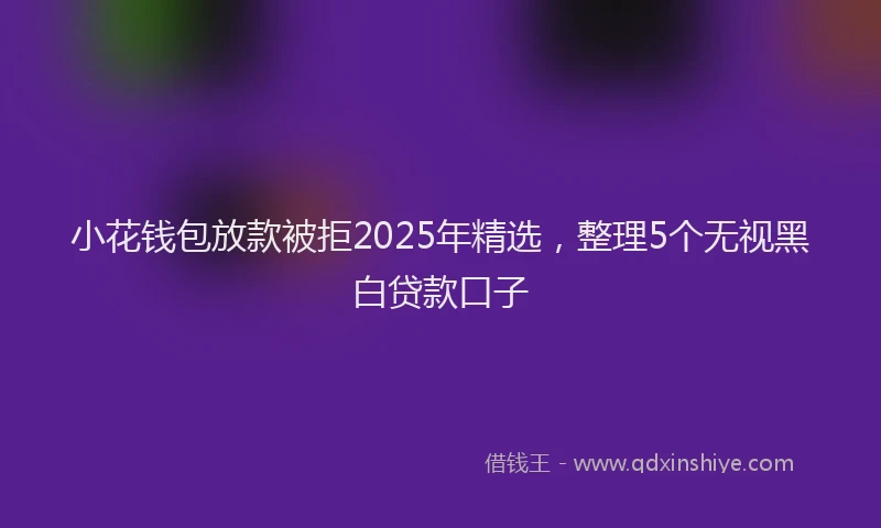 小花钱包放款被拒2025年精选，整理5个无视黑白贷款口子
