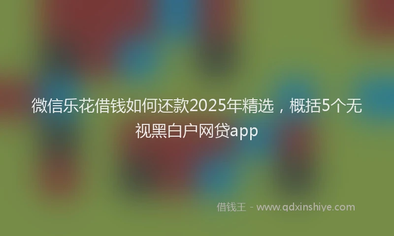 微信乐花借钱如何还款2025年精选，概括5个无视黑白户网贷app