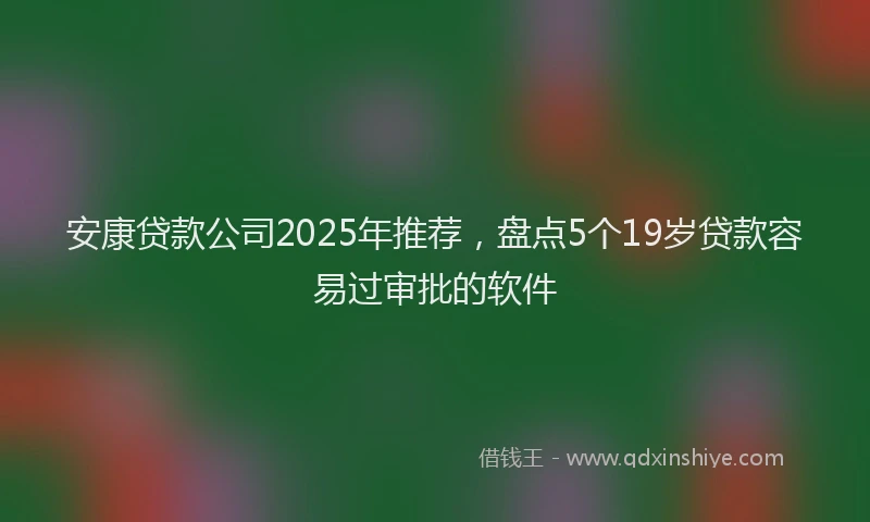 安康贷款公司2025年推荐，盘点5个19岁贷款容易过审批的软件