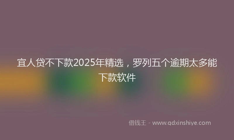 宜人贷不下款2025年精选，罗列五个逾期太多能下款软件