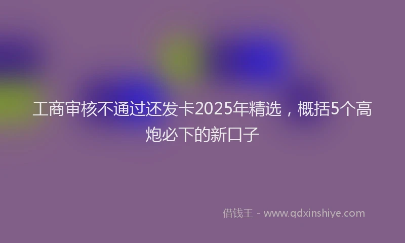 工商审核不通过还发卡2025年精选，概括5个高炮必下的新口子