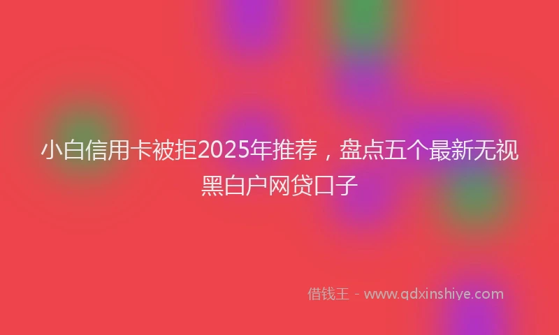 小白信用卡被拒2025年推荐，盘点五个最新无视黑白户网贷口子