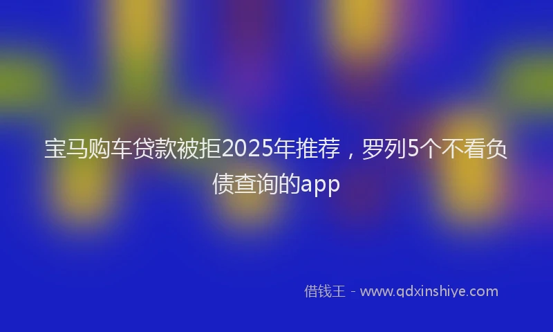 宝马购车贷款被拒2025年推荐，罗列5个不看负债查询的app