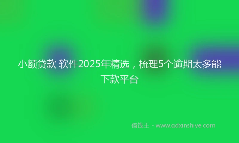 小额贷款 软件2025年精选，梳理5个逾期太多能下款平台