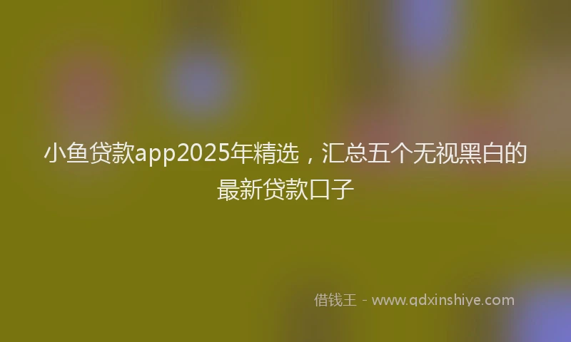 小鱼贷款app2025年精选，汇总五个无视黑白的最新贷款口子