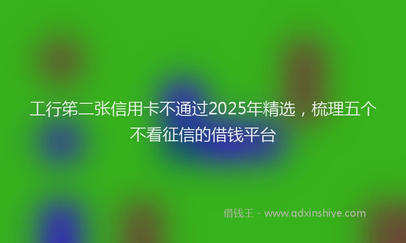 工行笫二张信用卡不通过2025年精选，梳理五个不看征信的借钱平台