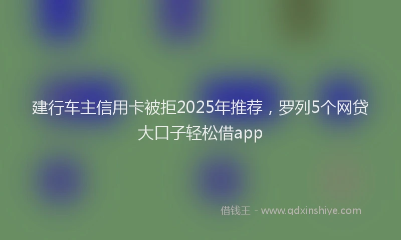 建行车主信用卡被拒2025年推荐，罗列5个网贷大口子轻松借app