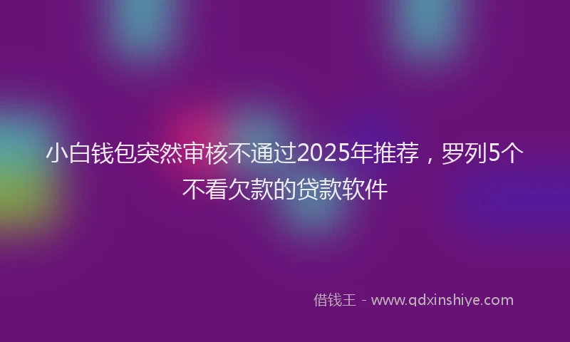 小白钱包突然审核不通过2025年推荐，罗列5个不看欠款的贷款软件