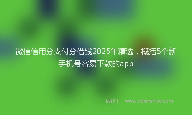 微信信用分支付分借钱2025年精选，概括5个新手机号容易下款的app