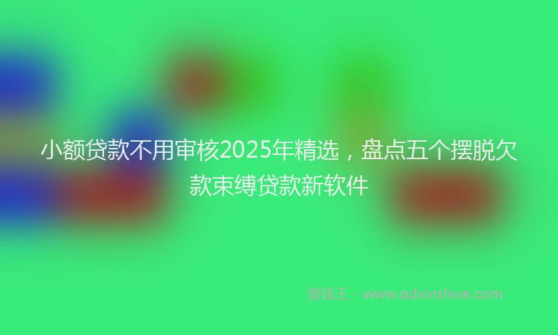 小额贷款不用审核2025年精选，盘点五个摆脱欠款束缚贷款新软件