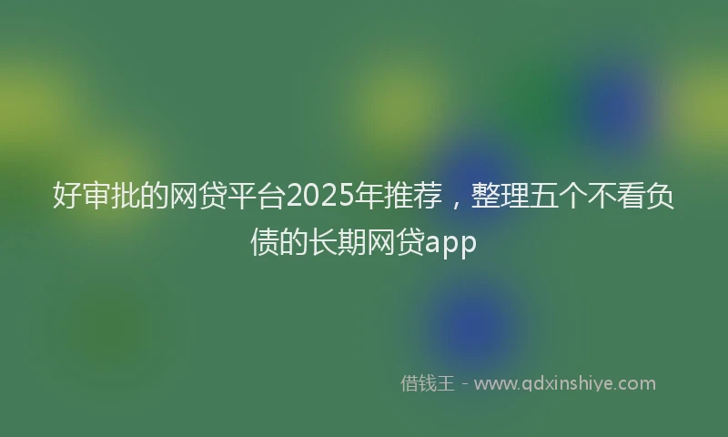 好审批的网贷平台2025年推荐，整理五个不看负债的长期网贷app
