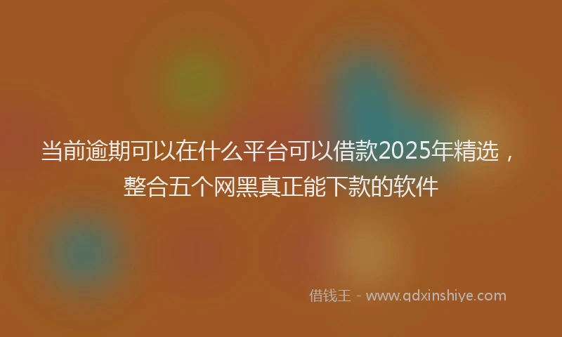 当前逾期可以在什么平台可以借款2025年精选，整合五个网黑真正能下款的软件