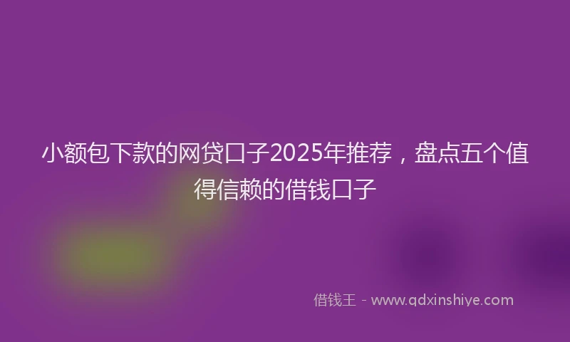 小额包下款的网贷口子2025年推荐，盘点五个值得信赖的借钱口子