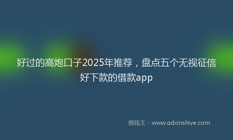 好过的高炮口子2025年推荐，盘点五个无视征信好下款的借款app