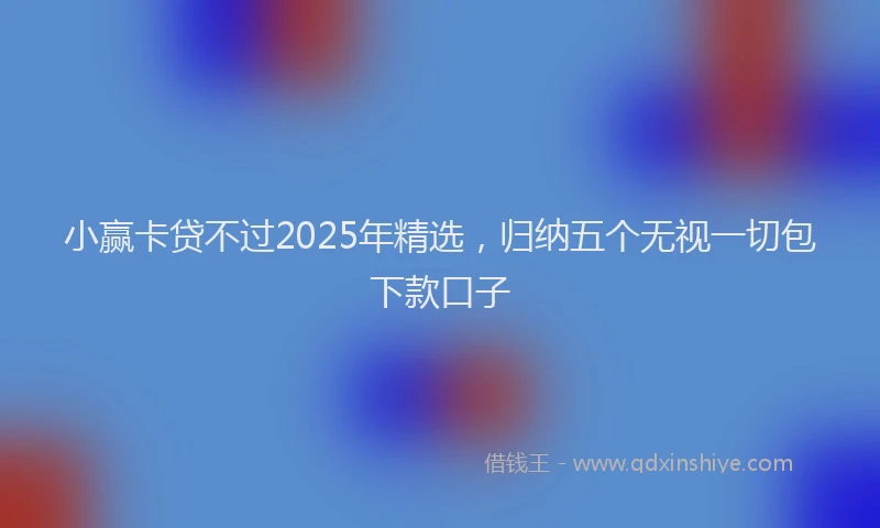 小赢卡贷不过2025年精选，归纳五个无视一切包下款口子