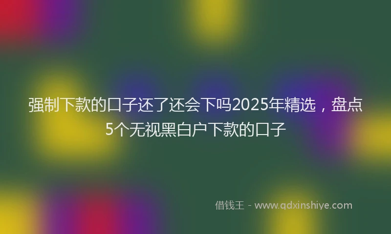 强制下款的口子还了还会下吗2025年精选，盘点5个无视黑白户下款的口子