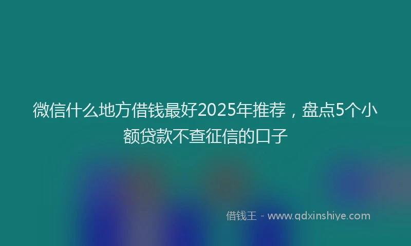 微信什么地方借钱最好2025年推荐，盘点5个小额贷款不查征信的口子