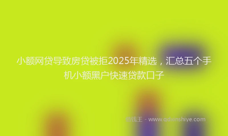 小额网贷导致房贷被拒2025年精选，汇总五个手机小额黑户快速贷款口子