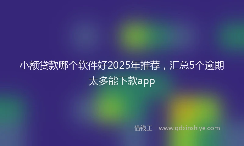 小额贷款哪个软件好2025年推荐，汇总5个逾期太多能下款app