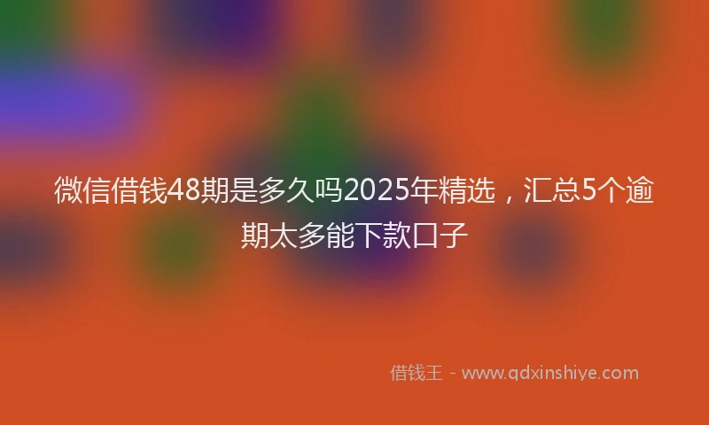 微信借钱48期是多久吗2025年精选，汇总5个逾期太多能下款口子
