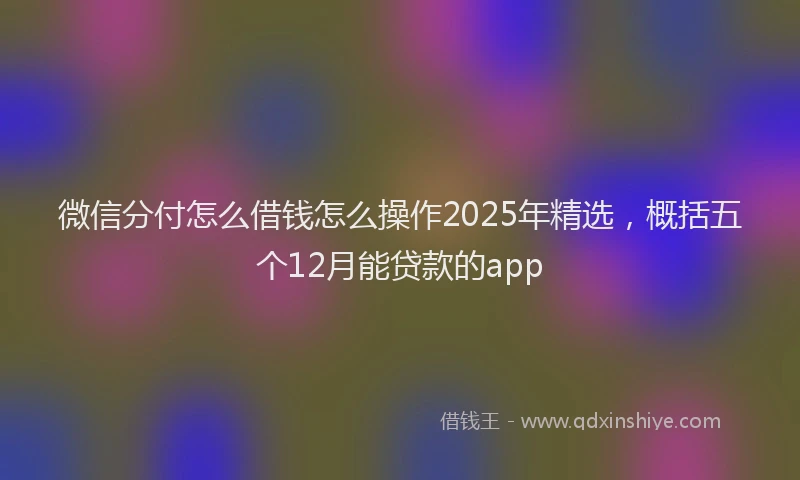 微信分付怎么借钱怎么操作2025年精选，概括五个12月能贷款的app